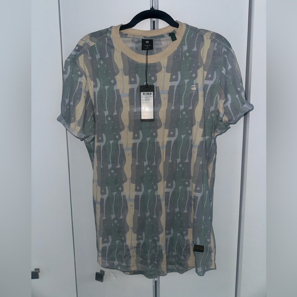 New G-Star Gray and Green T-Shirt